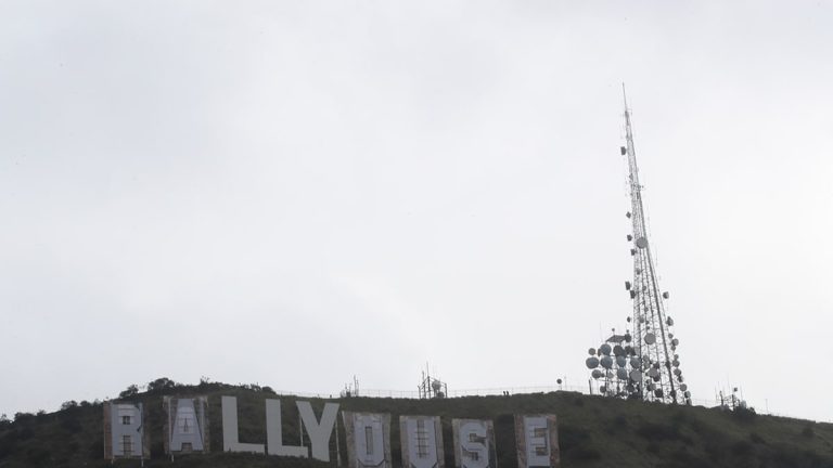 Hollywood sign transforms into 'RAMS HOUSE' in Hideously Slow Pace

