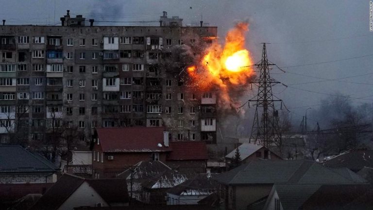 Explosions were heard in Kyiv as Russian forces press near the Ukrainian capital

