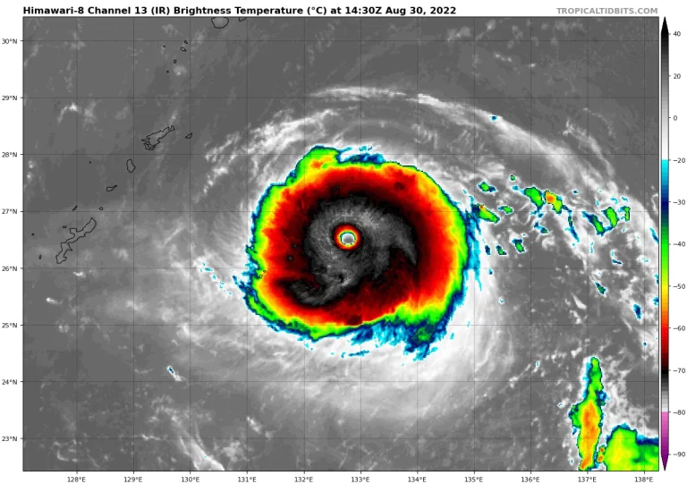 Pacific Ocean Super Typhoon Hinnamnor becomes the strongest storm of 2022

