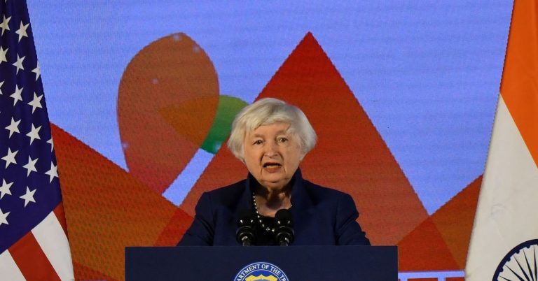 Yellen and G7 urge renewed aid to Ukraine as G20 finance chiefs meet

