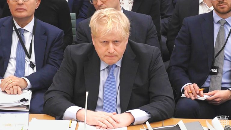 Boris Johnson testifies about Partigit

