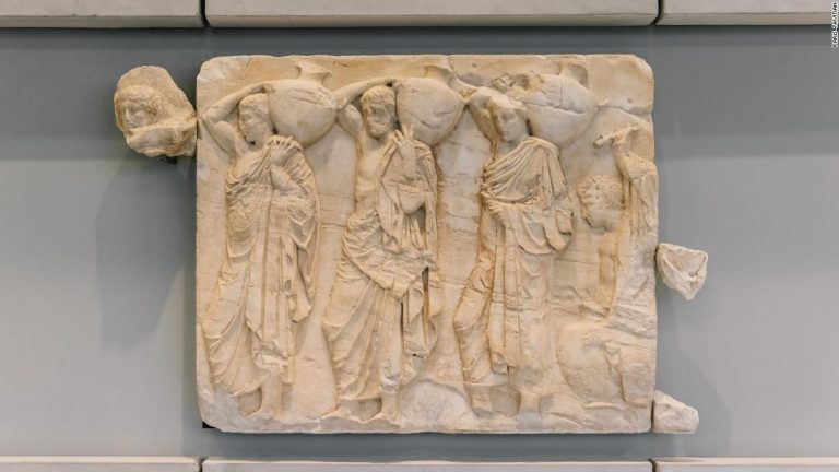 Fragments of the Parthenon restored by the Vatican are on display in Greece

