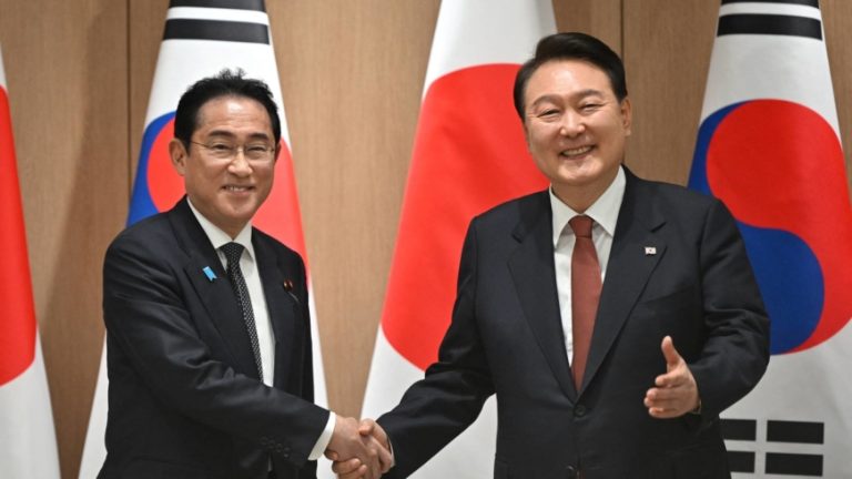 Kishida and Yoon hail improved relations as 'shuttle diplomacy' resumes

