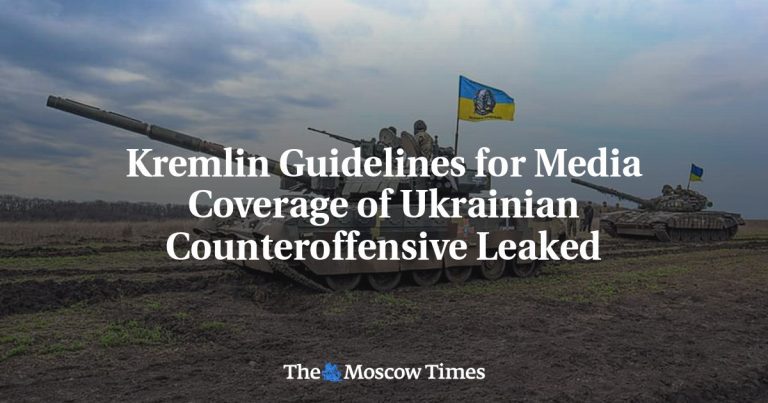 The Kremlin's guidelines for media coverage of the Ukrainian counterattack have been leaked

