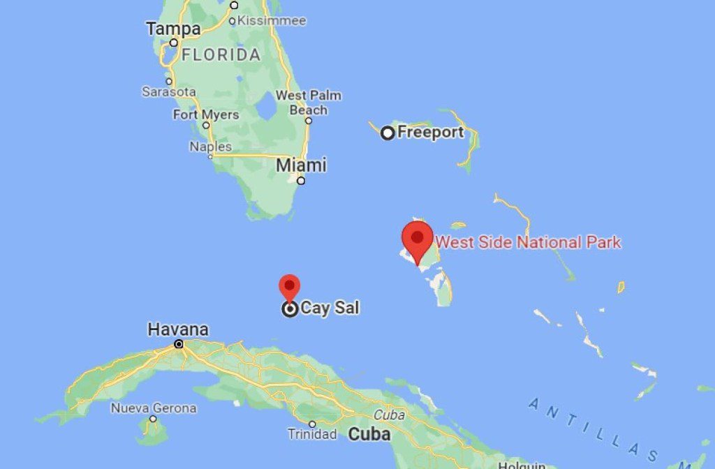 The man was found on Cay Sal, a 2,000-square-mile island near the Bahamas and Cuba.