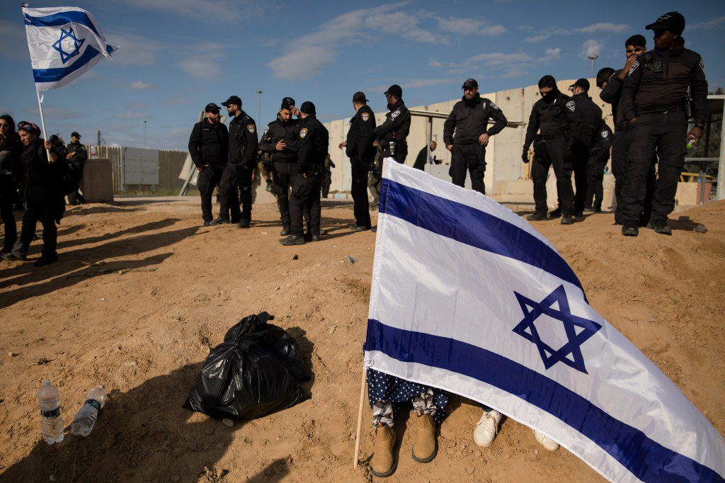 Israeli police officers at the Kerem Shalom crossing into the Gaza Strip.  Israel has limited the supplies allowed in the past