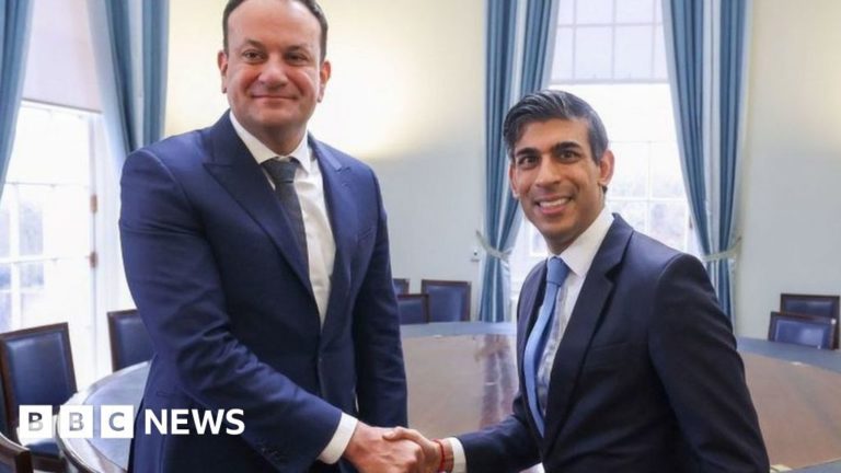 Rishi Sunak and Leo Varadkar make flying visits to Northern Ireland