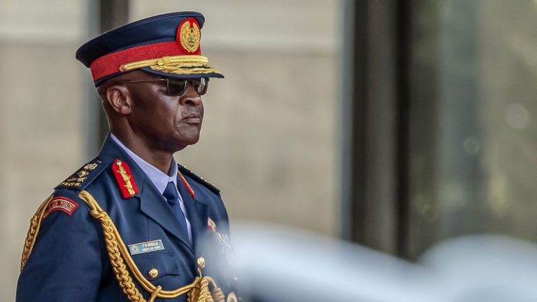 The Kenyan president said that army chief Francis Ogola died in a helicopter crash