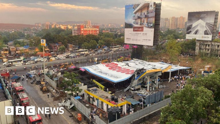 Billboard collapse in Mumbai: 14 dead and dozens injured