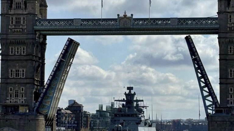 German warship plays Darth Vader anthem in heart of London. Navy says: 'No deeper message'

